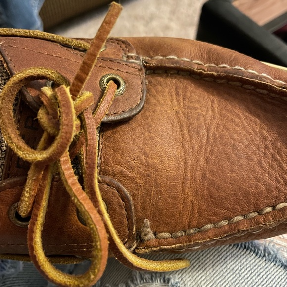 Sperry top-spider boat shoes - size 7M - camel brown color - Picture 3 of 4